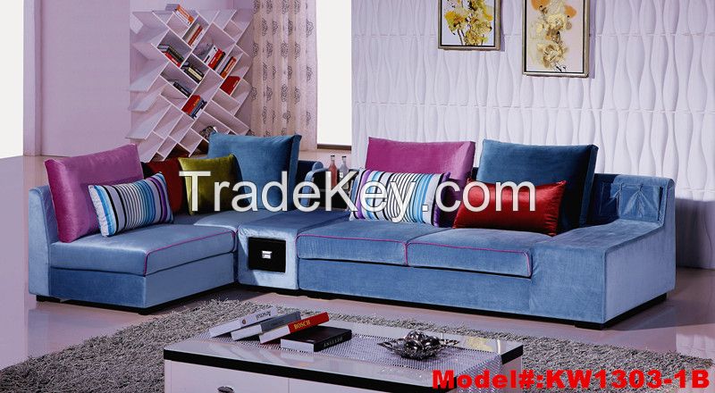 KW1303 The new modern white cloth art sofa Corner sofa Store content function Concise fashion