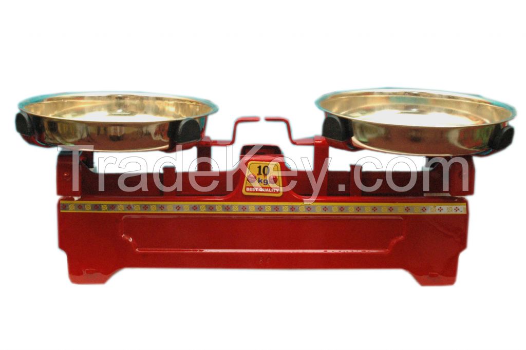 Weighing Scale Both Side Brass Plated Dish