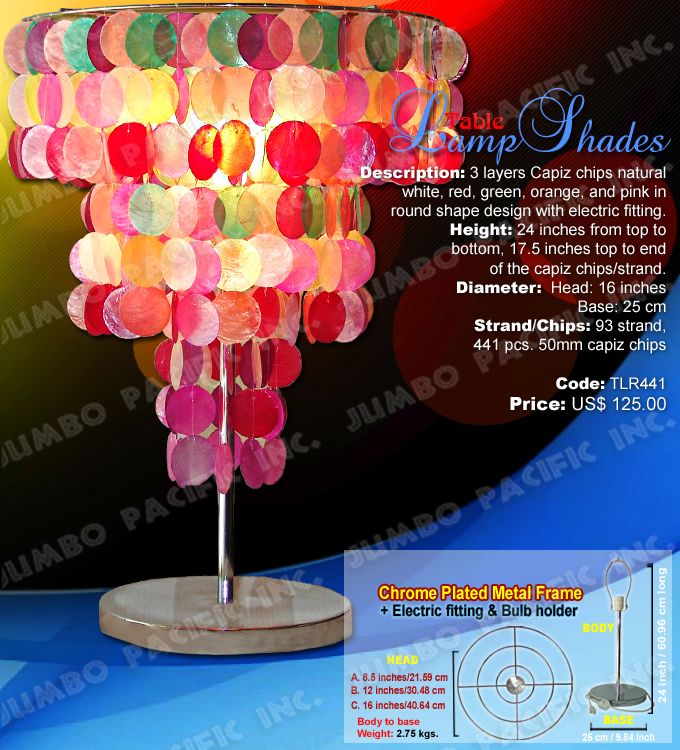 Capiz Table Lamps