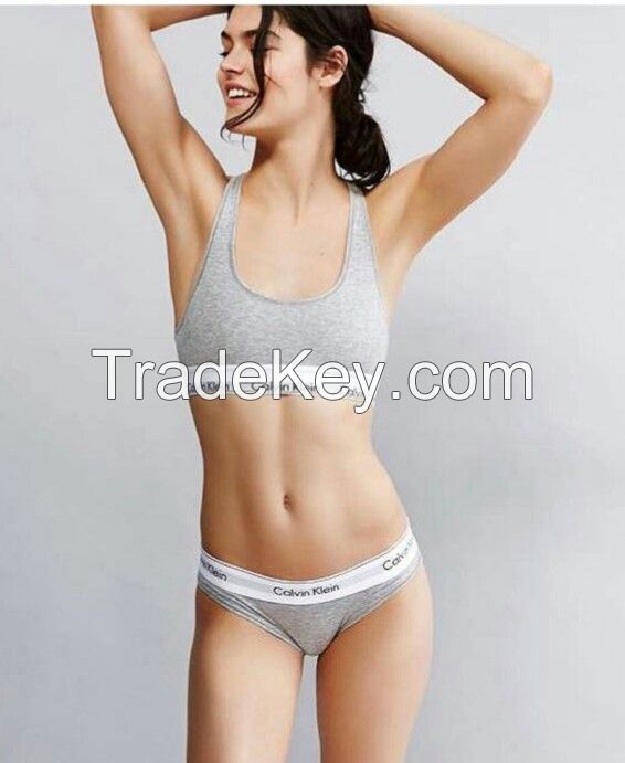 Smooth Bra Panty Set Hot Daily Yoga  Wear / Ladies Cotton Top Sports Bralette