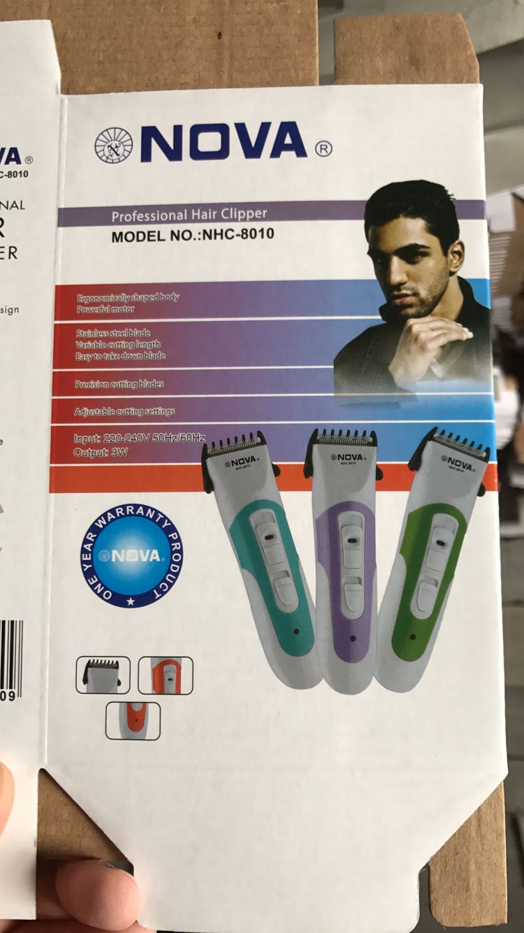 NHC-8010 Electric Cordless Hair Clipper Rechargeable Hair Trimmer NOVA Trimmer