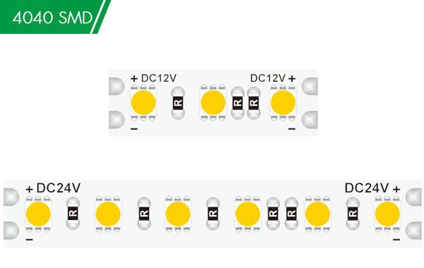 DC12/24V 4040 96LED 10mm White Strip light