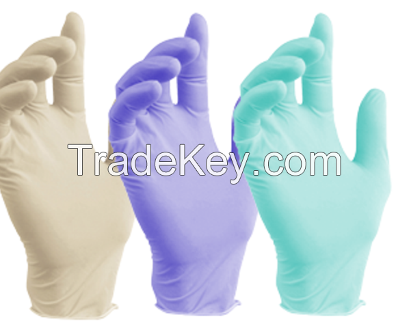 Blue, Non powdered Nitrile Gloves