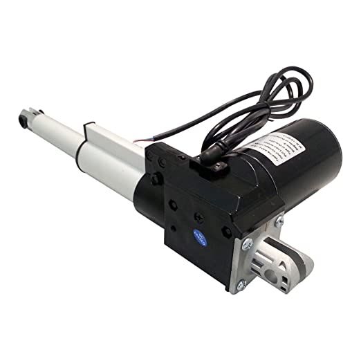 Glideforce LACT4-1000BPL Industrial-Duty Linear Actuator with Ball Screw Drive and Feedback: 450kgf, 4" Stroke (2.8" Usable), 0.66"/s, 12V
