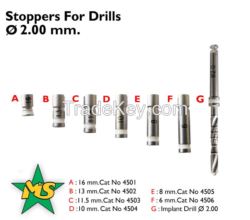 Drill Stoppers 2mm. Dental Implant - implants.Surgery