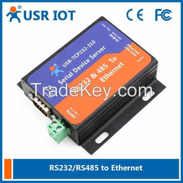 Serial to Etherent /TCP IP Converter, RS232 RS485