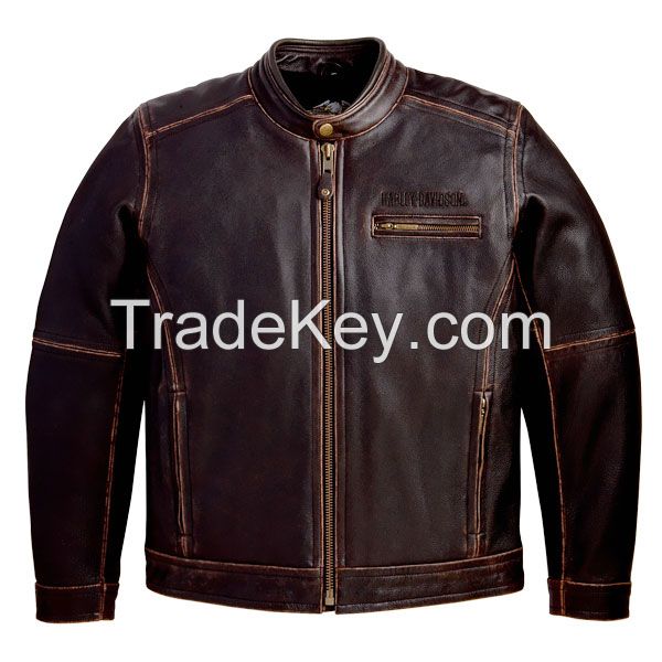 leather fashion jacket for men
