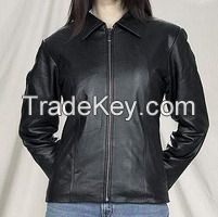 OEM Service Girls Leather Jacket Black Biker Leather Jacket For Women