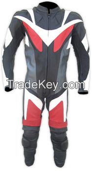 Cowhide Natural Grain Leather Motorcycle Clothing Biker Suit