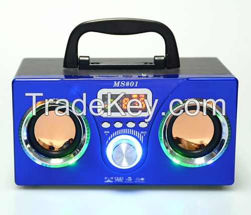 Portable Wooden Box Radio/USB/TF Card Speaker