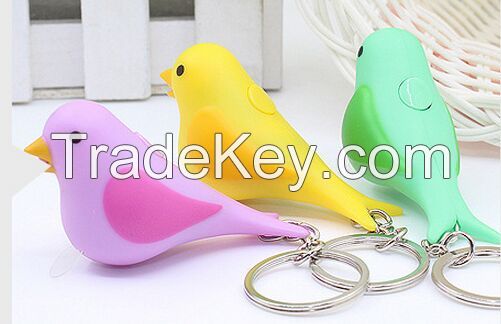 YL-K138 bird LED keychain with sound