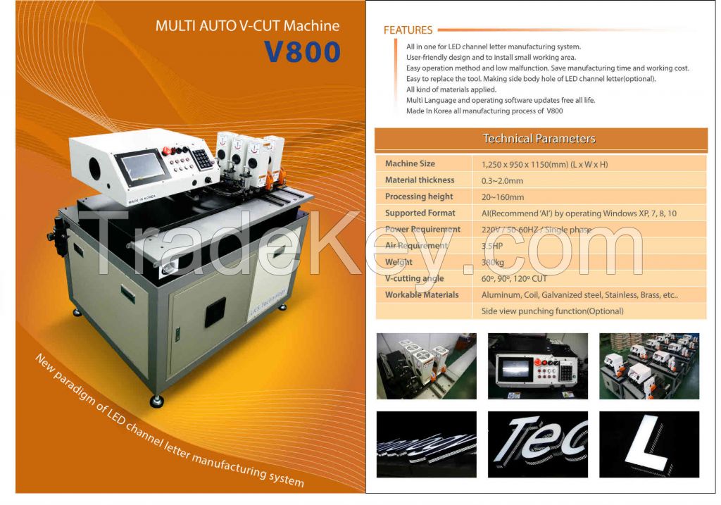 Multi Auto V-cut machine without bending function made in Korea