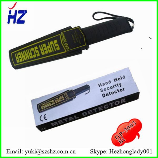 vibration sound light alarm high sensitivity Portable handheld metal detector GP3003-B1 Email: yuki at szshz.com.cn