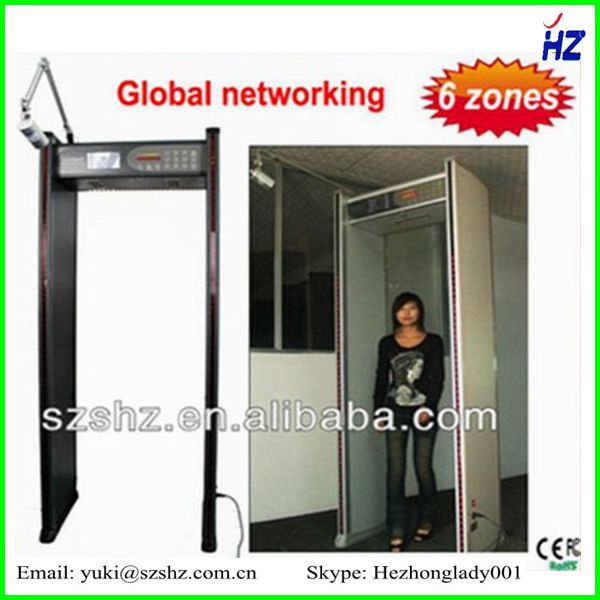 18 zones 5.7 inch LCD waterproof remote control metal detector door HZ-1800 Email: yuki at szshz.com.cn