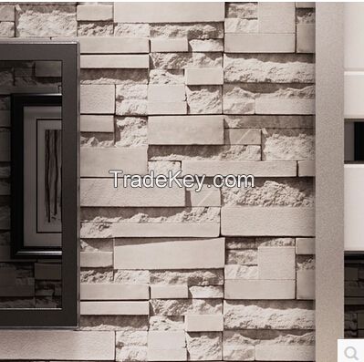Brief 3d stereo brick wallpaper fashion clothes tv background stone