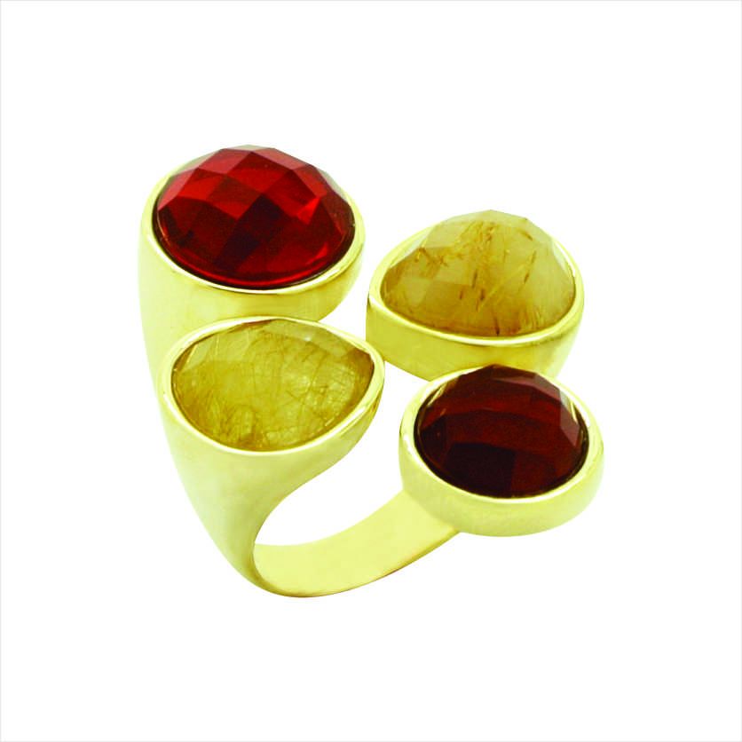 Offer for a Gold Plated Ring With Natural Stone