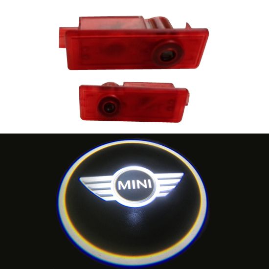 Car LED Door Light with Logo For Bmw Mini  no drill plug and play