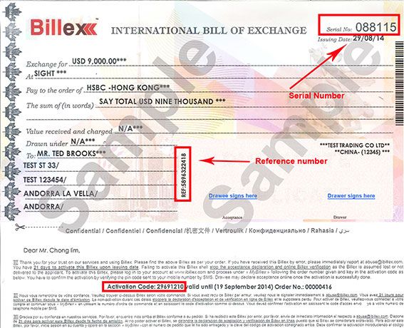 Sell-International Bill Of Exchange