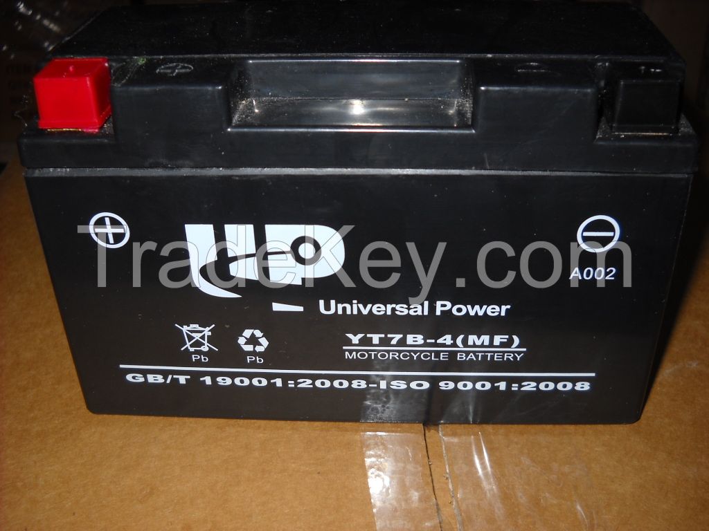 12V 7AH Motorcycle Battery YB7B-B High Starting Performance Dry Charged Vented