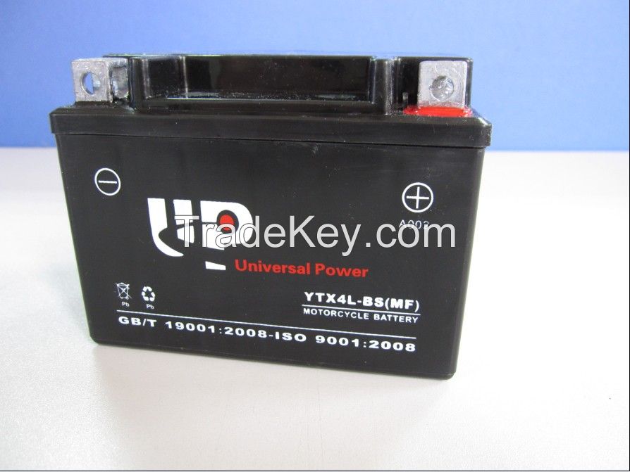 12V 4Ah YTX4L-BS Motorcycle Batteries