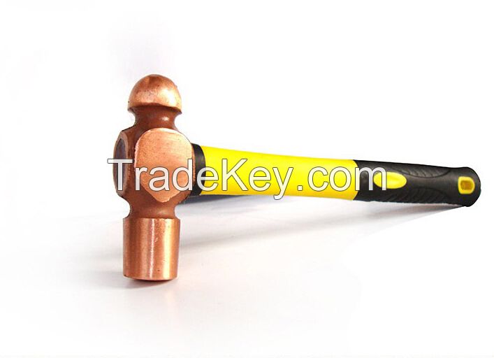 Sell Red Copper Ball Pein Hammer , Non sparking Safety Tools