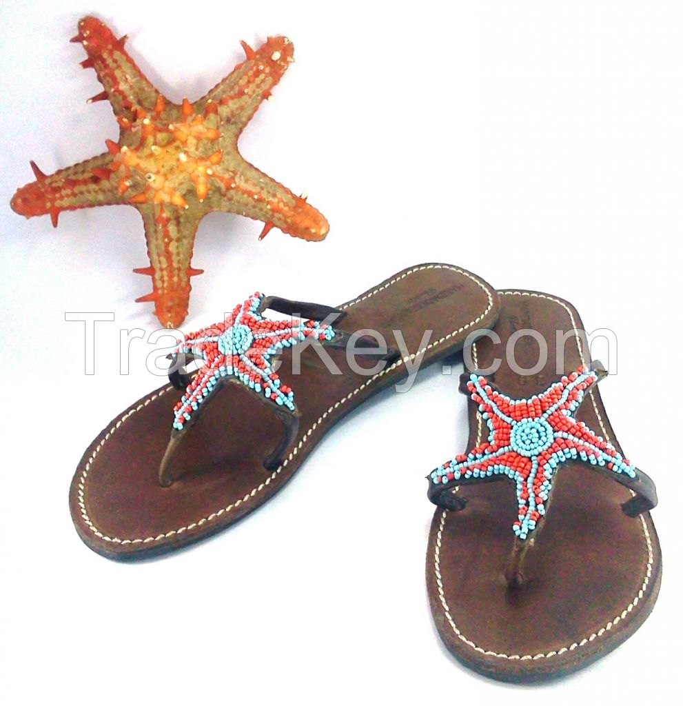 Starfish leather sandals