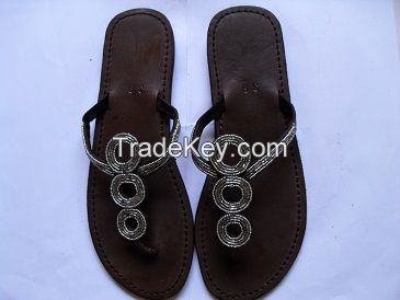 Aatu Beaded leather sandals