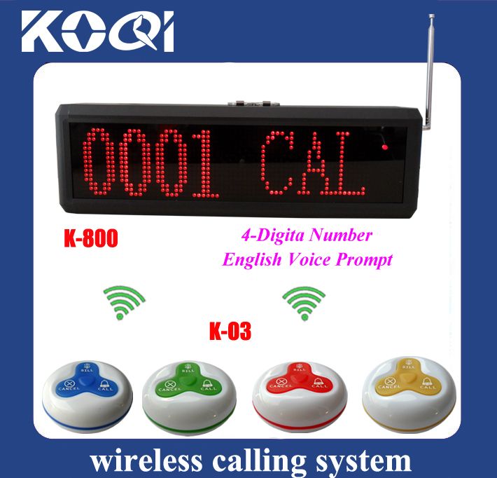 Sell Wireless Bell System K-800+O3-Y with 3-key call button and display