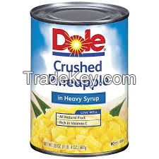 Hot Sale Crushed Pineapple in Heavy Syrup