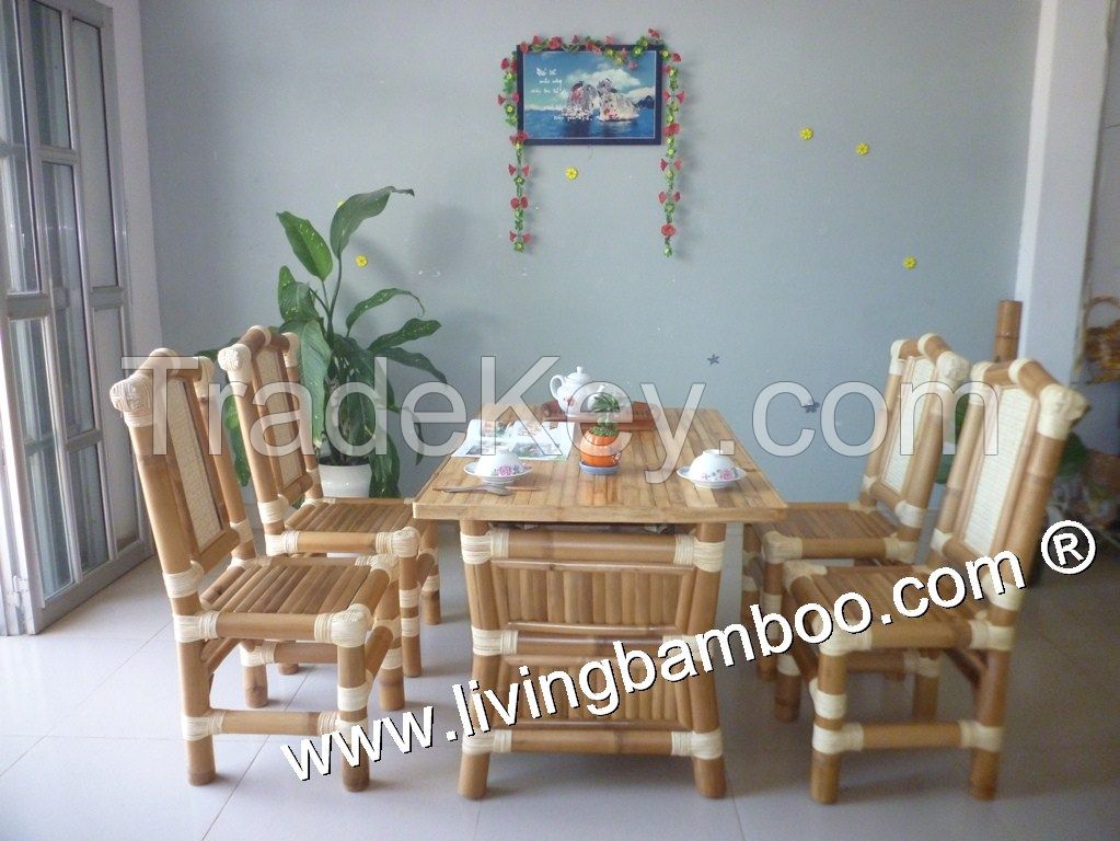 Bamboo Dining Table Furniture Spring