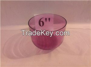 Clear Colored Chakra Singing Quartz Crystal Bowl