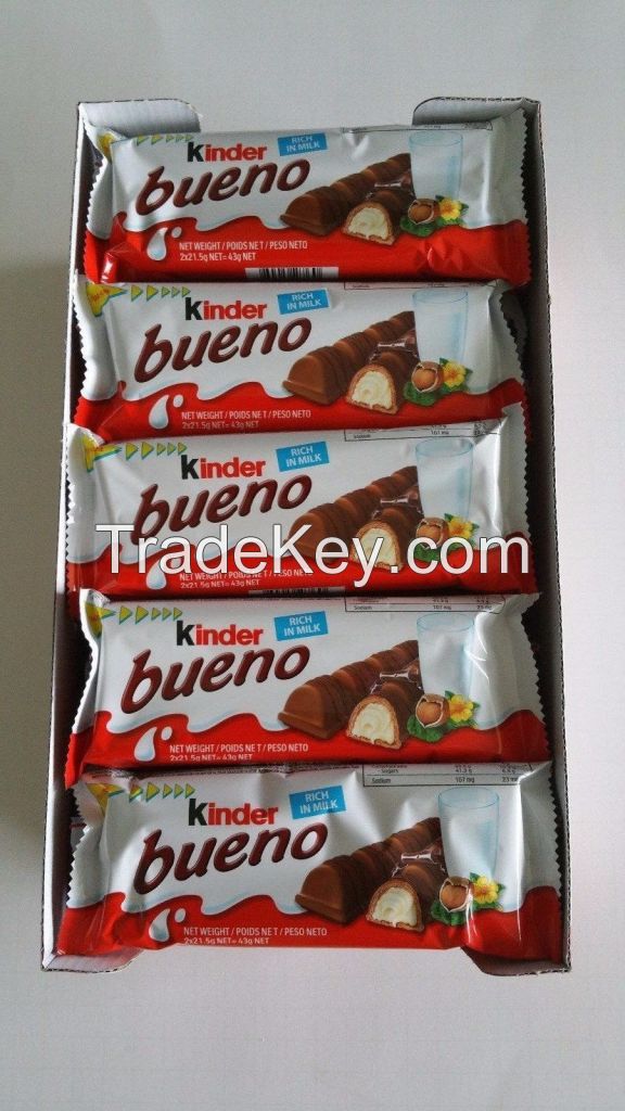 Nutella 350g, Kinder Bueno 43g, Kinder Chocolate 50g, Kinder Surprise Eggs