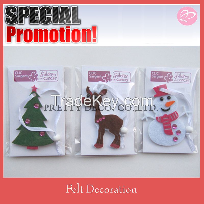 2015 felt christmas decoration for promotional item