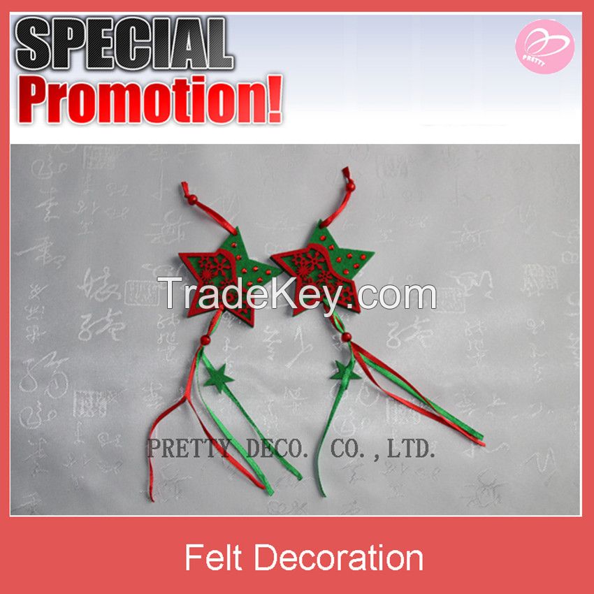 Star shaped felt wholesale christmas decorations