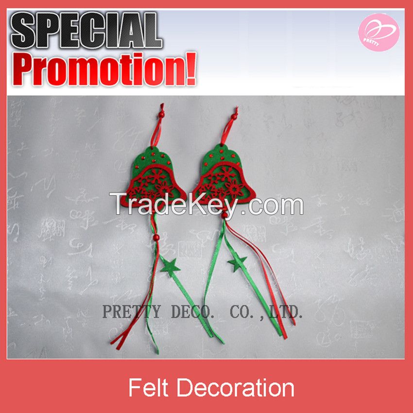 Bell shaped felt wholesale Christmas decorations