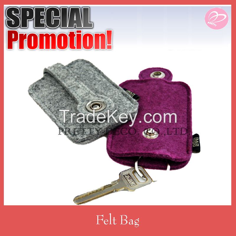 2015 New style felt key case holder bag, car key holder
