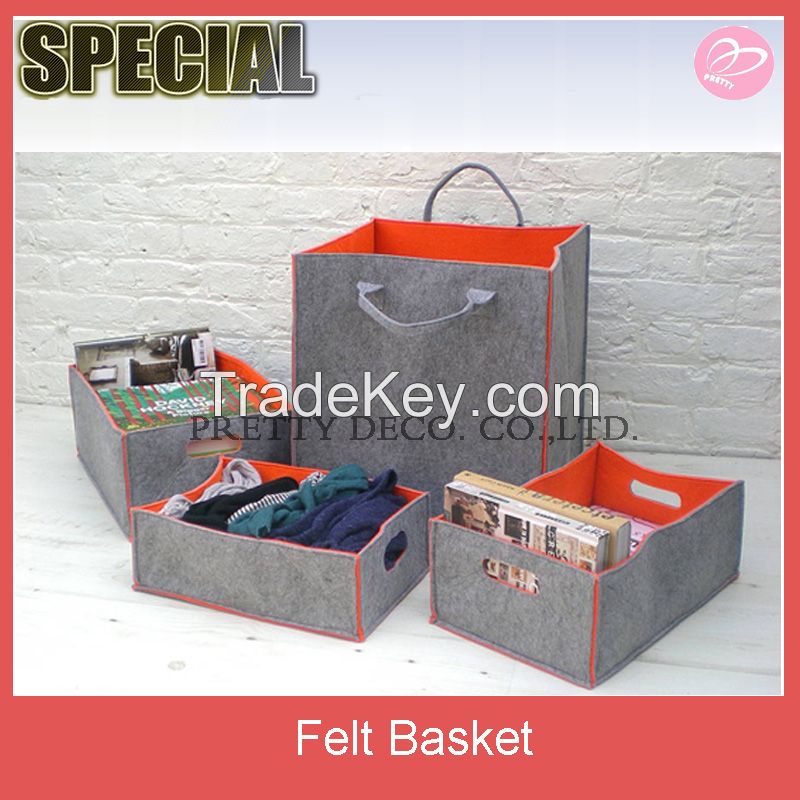 Double sides Felt foldable storage box, storage bag