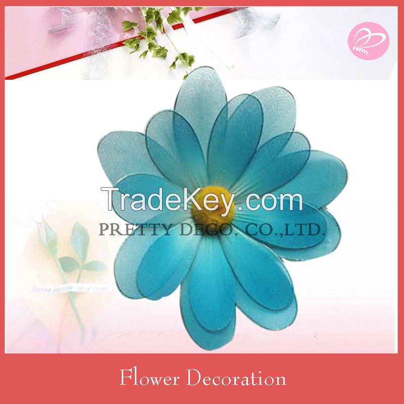 Blue color double layer wholesale artficial flowers