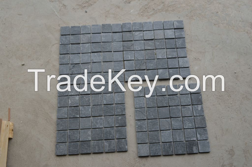 Natural stone bathroom tile--black slate  30.5x30.5x1cm
