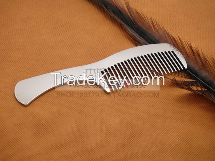 Titanium Ti Comb Anti-static Health care Polishing 45g Free-logo-carve EDC prevent electrostatic