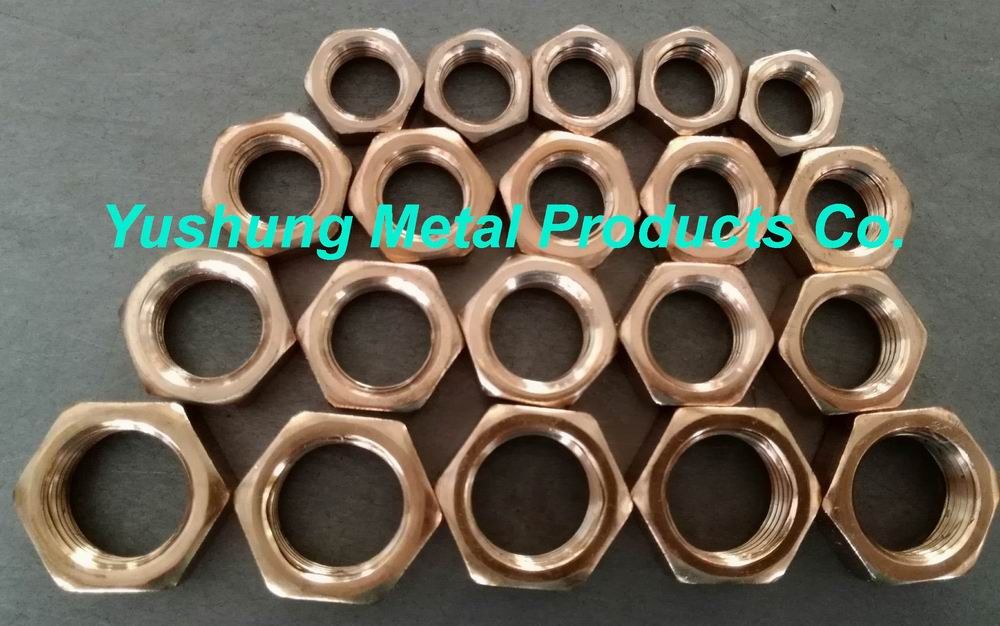 Silicon Bronze Hex Thin Nuts M8-1.25 In DIN936, DIN439