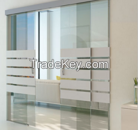 frameless interior sliding glass door