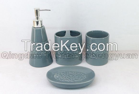 sell pigmented tall ceramic bathroom set