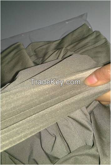 soft enough anti radiation 4-way elastic silver fiber fabric