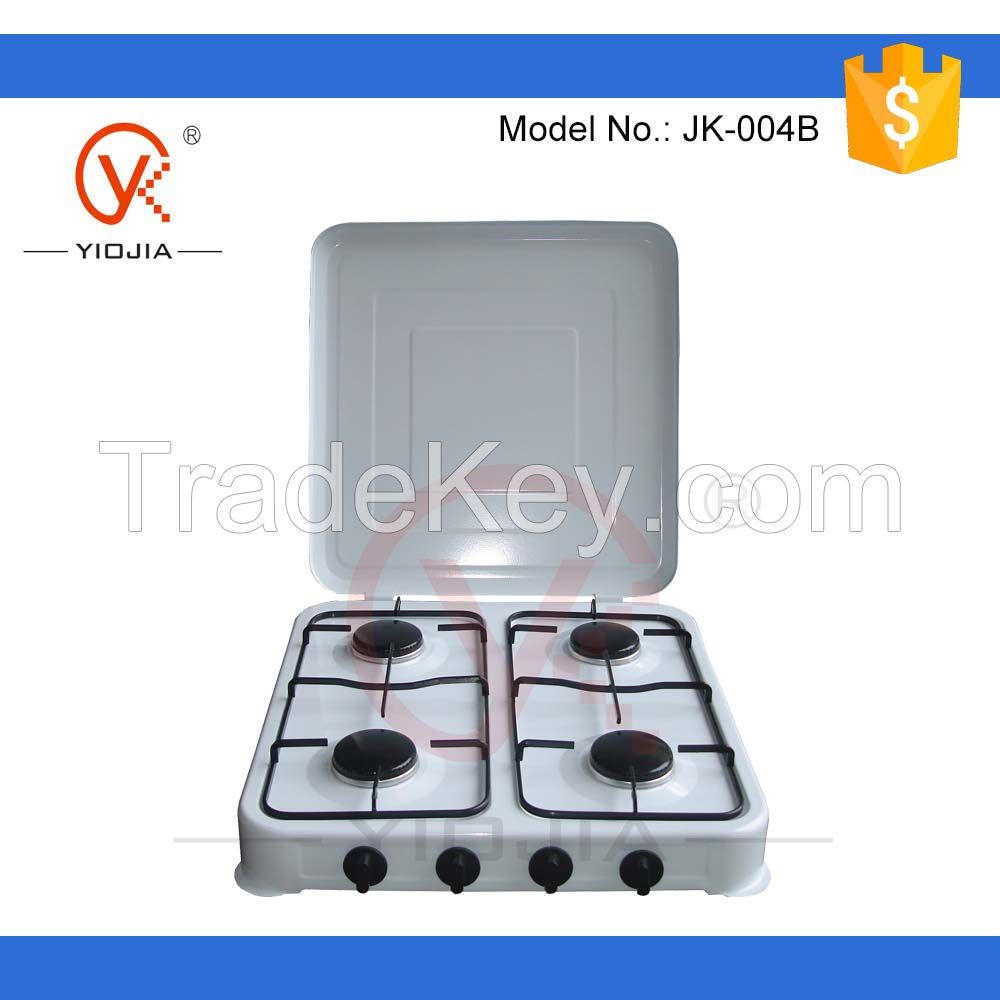 Four Burner Table Gas Stove With Painting Body and Cover