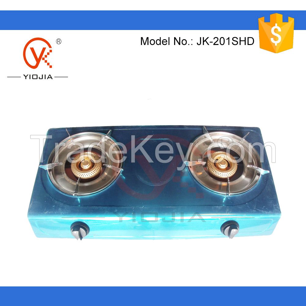 Two Burner Table Gas Stove with Stainless steel