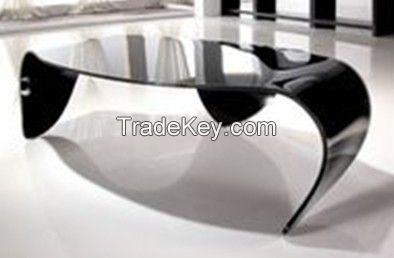 Sell modern bend glass coffee table