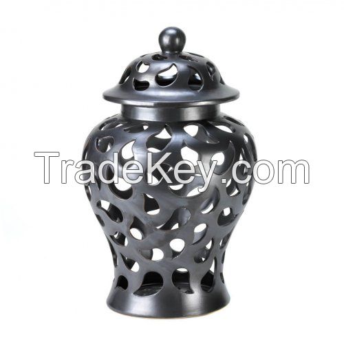 Ceramic Decorative Teardrop Jar With Lid/ceramic vases