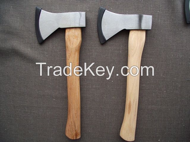 Axe with hickory handle