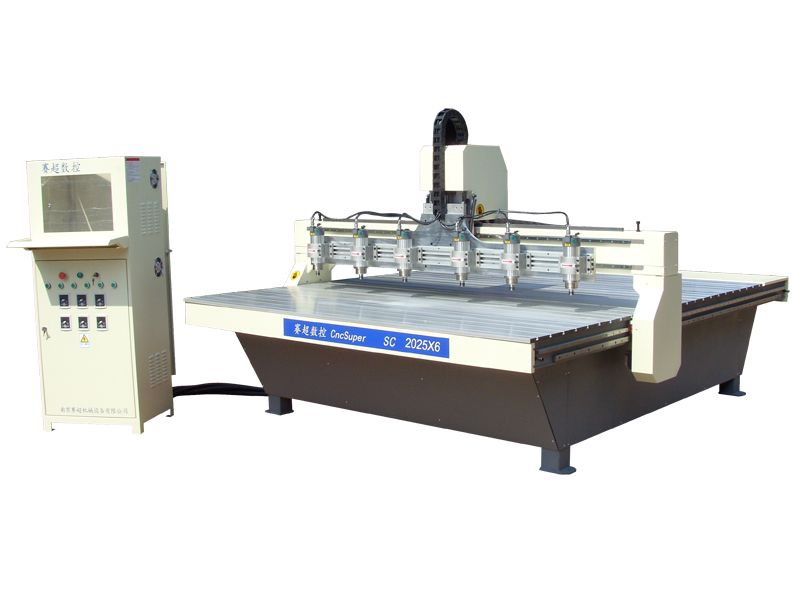 SC2025X6 CNC multi-head engraving machine for wood , arylic, pvc board etc